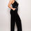Thumbnail: Samba Rhinestone Belt Velvet Jumpsuit