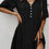 Thumbnail: V Neck Button Up Solid Dress