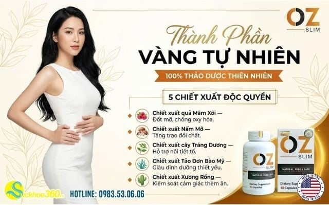 Bảng thành phần vượt trội của OZ Slim USA