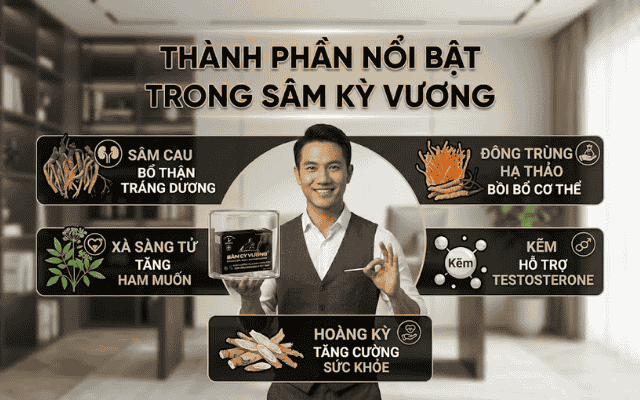 Thành phần nổi bật trong Sâm Kỳ Vương