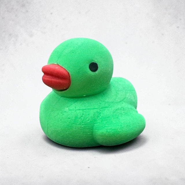 colorful duck eraser fit on top of a pencil