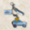 White beach Buggy Duck Key Chain