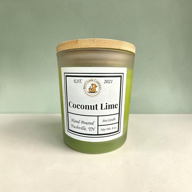 Coconut lime 8 oz soy candle