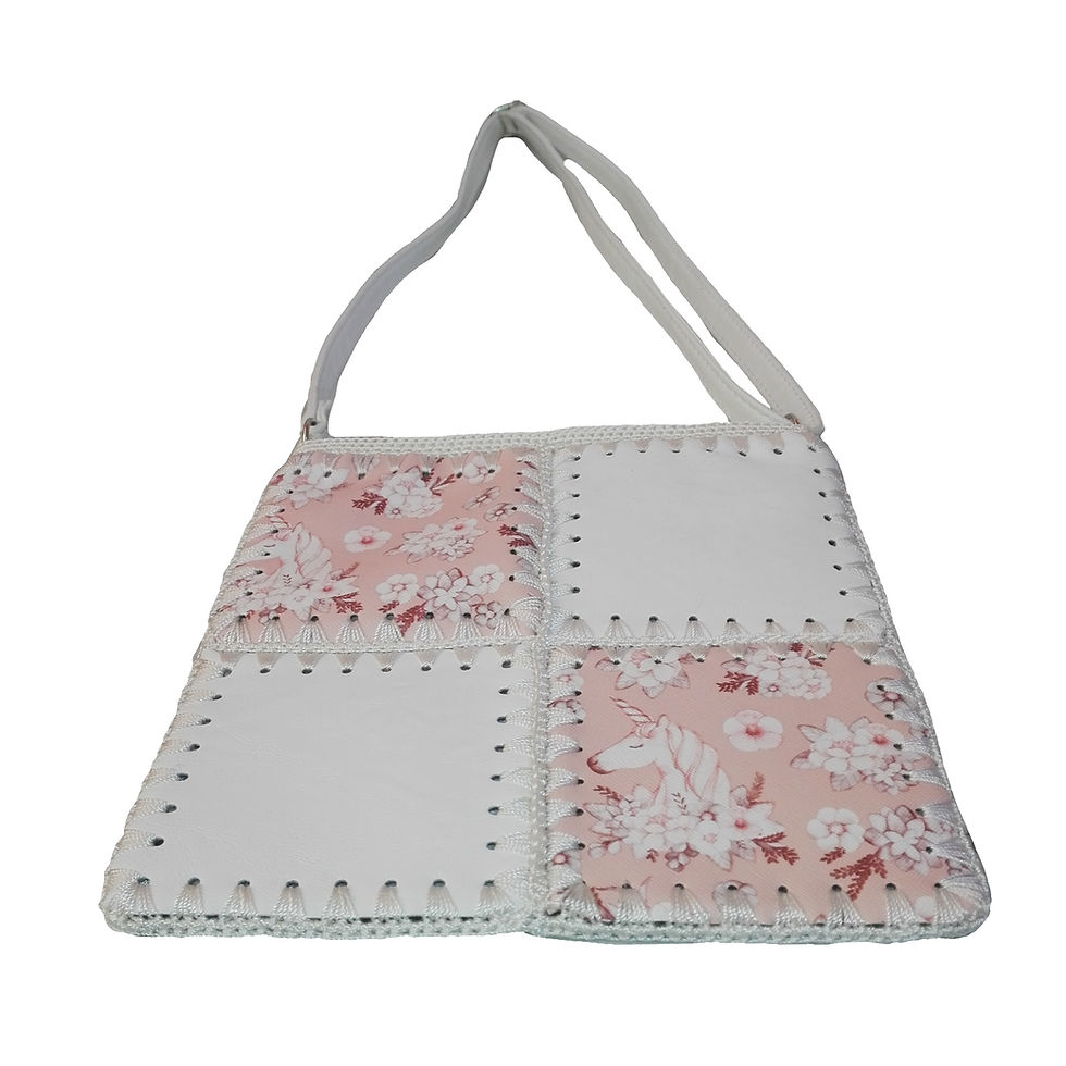Miniatura: Cartera tejida diseño flores