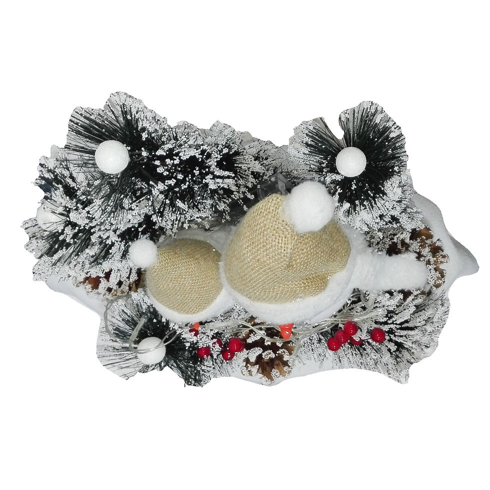 Miniatura: Adorno de Muñeco de Nieve Chimenea