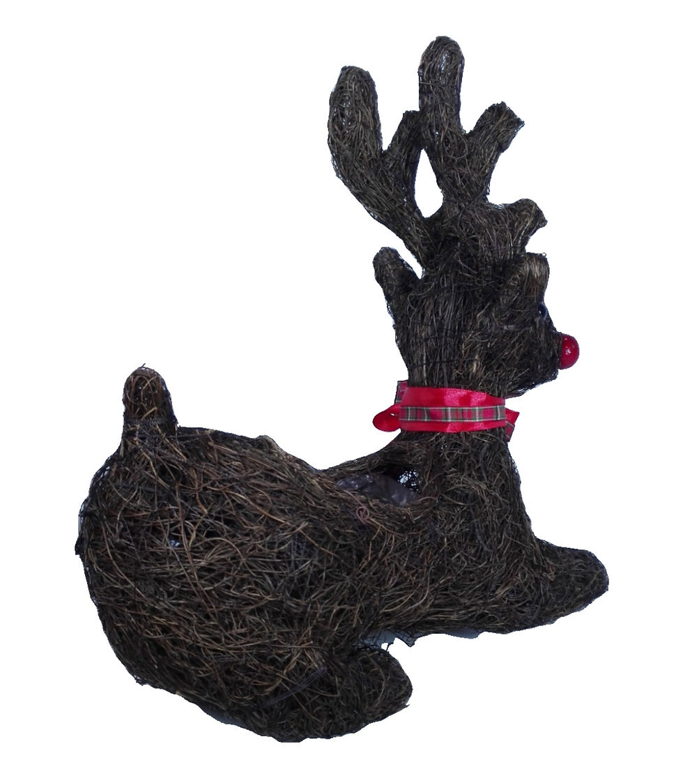 Miniatura: Macetero reno rustico