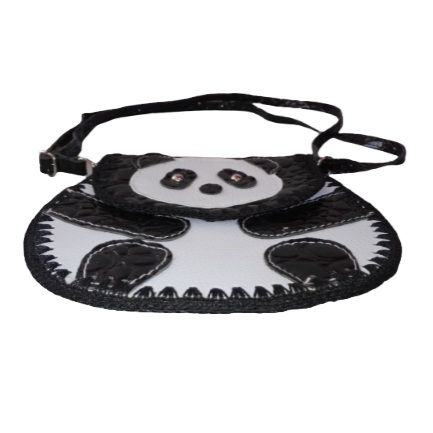 Miniatura: Cartera tejida oso panda