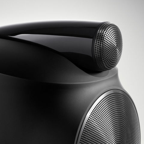 Close-up of the Formation Duo loudspeaker showing tweeter-on-top. Select image to read on