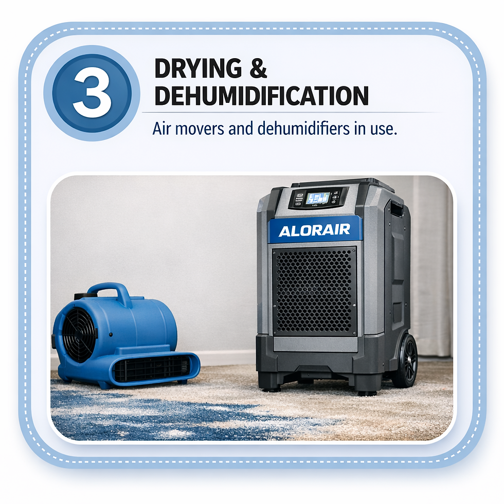 Water Damage Drying and Dehumidification