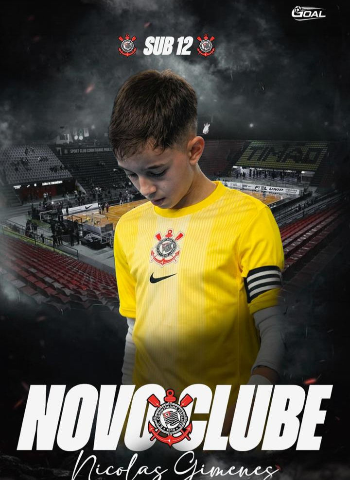 TIMÃO 2026: Campolimpense Nicolas Gimenes é o novo goleiro do Futsal Sub-12 do Corinthians.