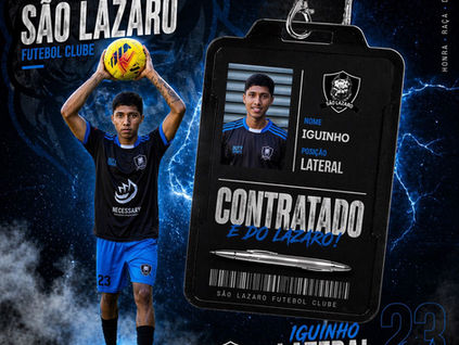 MERCADO DA BOLA CAMPOLA 2026: Diretoria do São Lázaro anuncia contratação de Lateral ex- Sport Sparta para disputa da Terceirona.