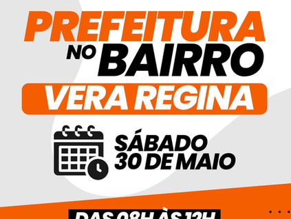 CAMPO LIMPO PAULISTA 2026: Prefeitura realiza mais uma edição do “Prefeitura no Bairro” no Vera Regina neste sábado