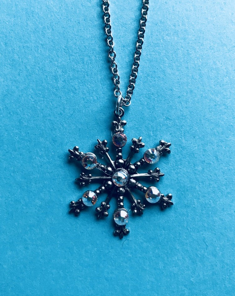 Thumbnail: Large Snowflake Necklace  #843NAB