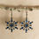 Thumbnail: Large Snowflake Earrings #843ESAPPHIRE