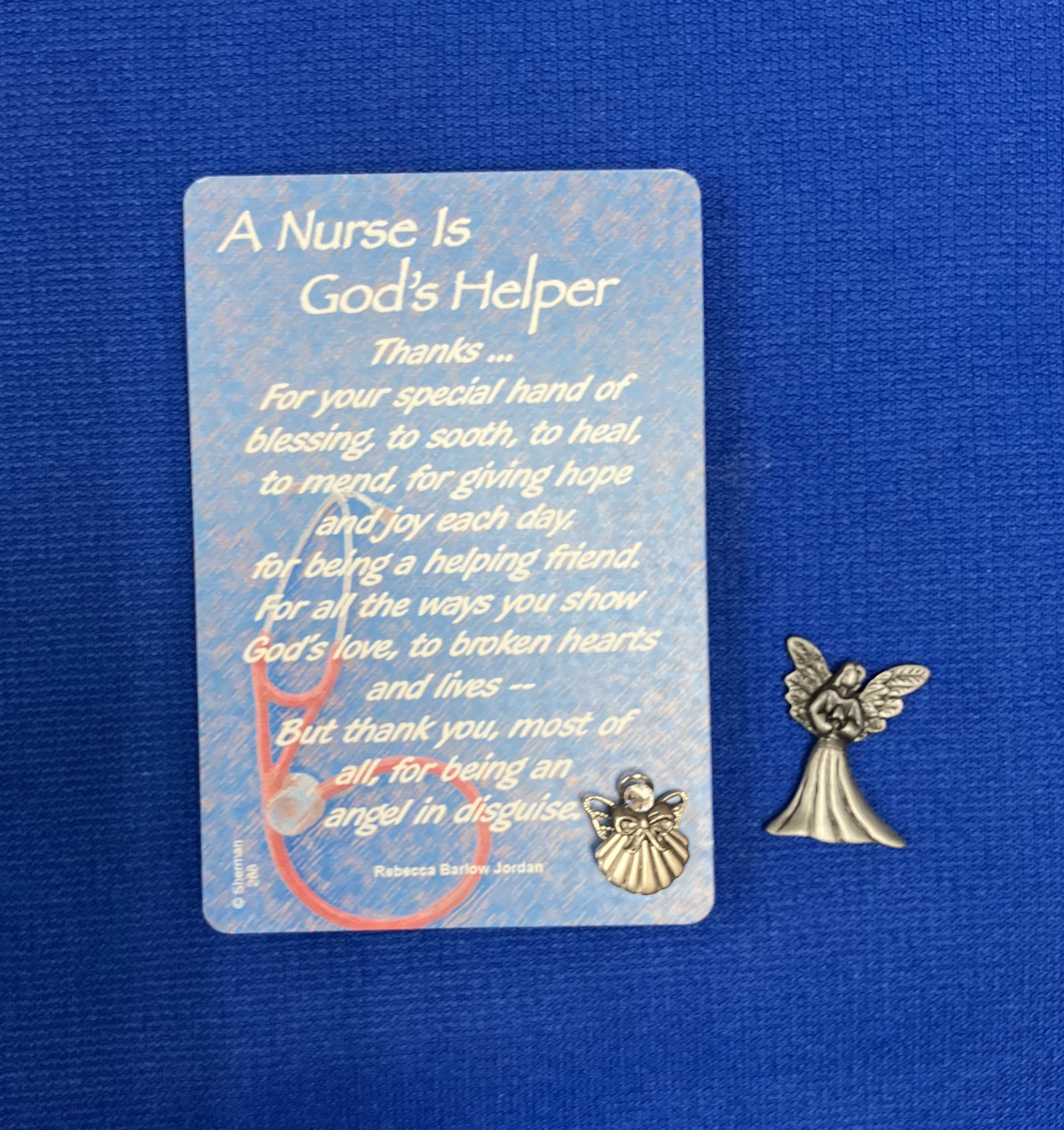 A Nurse is God's Helper Angel Pin Set