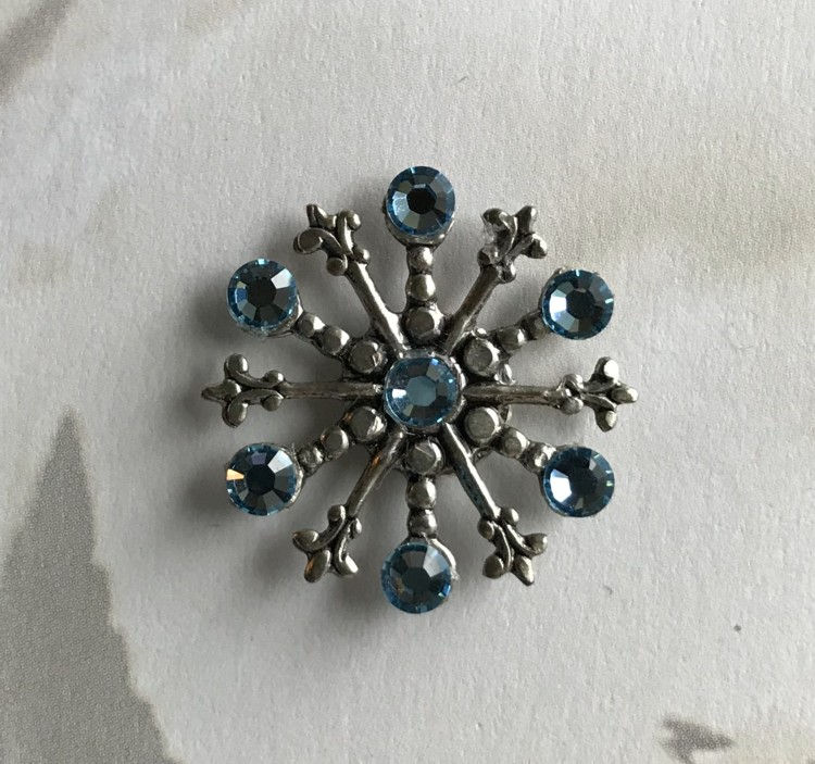 Thumbnail: Medium Snowflake Pin #842LTBLUE