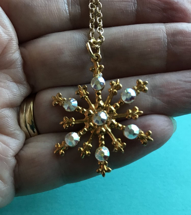 Thumbnail: Large Snowflake Necklace  #843NAB