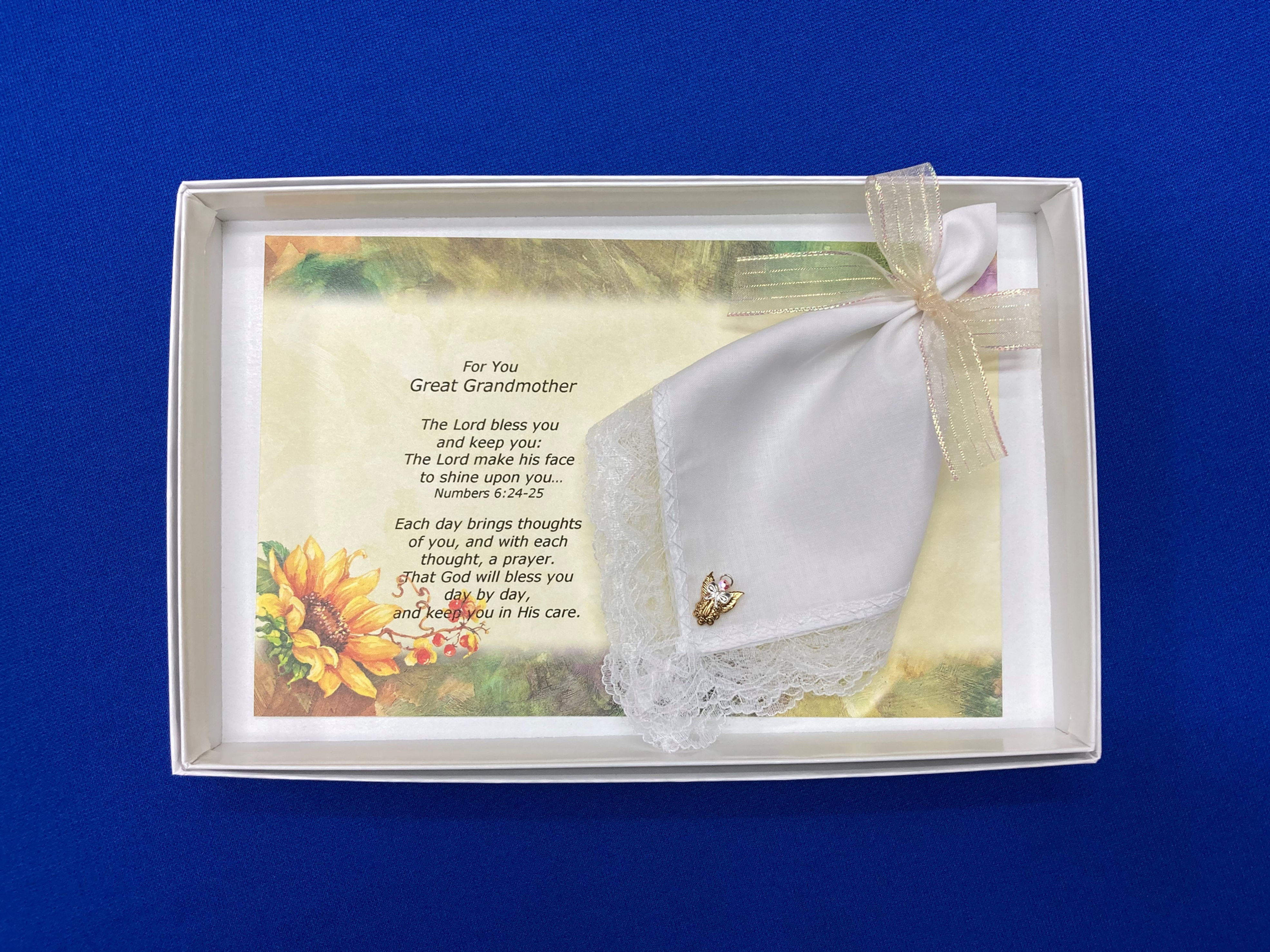For You Great Grandmother Hankie & Angel Pin Gift Set