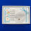 Thumbnail: White Card with Light Blue edges and Pink daisies for Goddaughter with white hankie and angel pin in a gift box