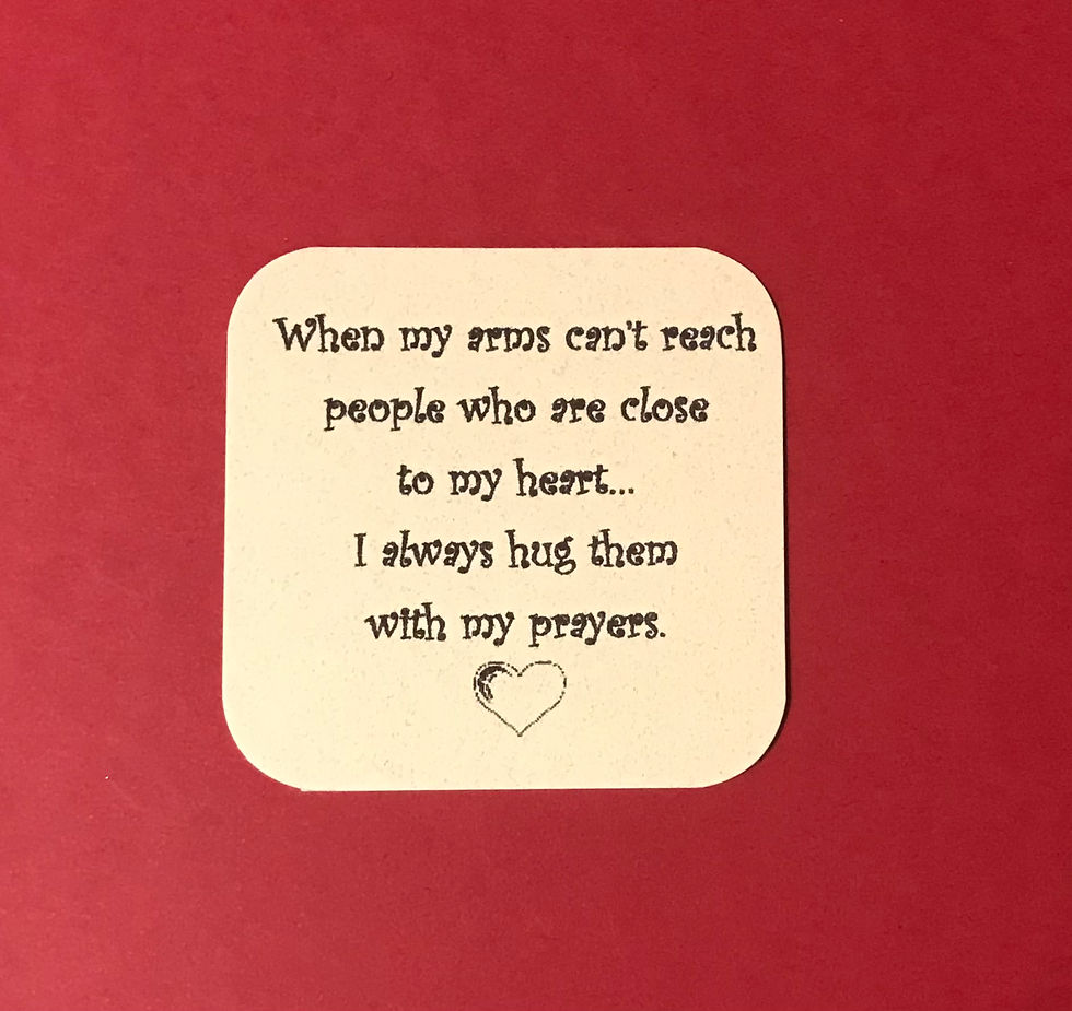 Thumbnail: A card reads a heartfelt message about love and prayers.