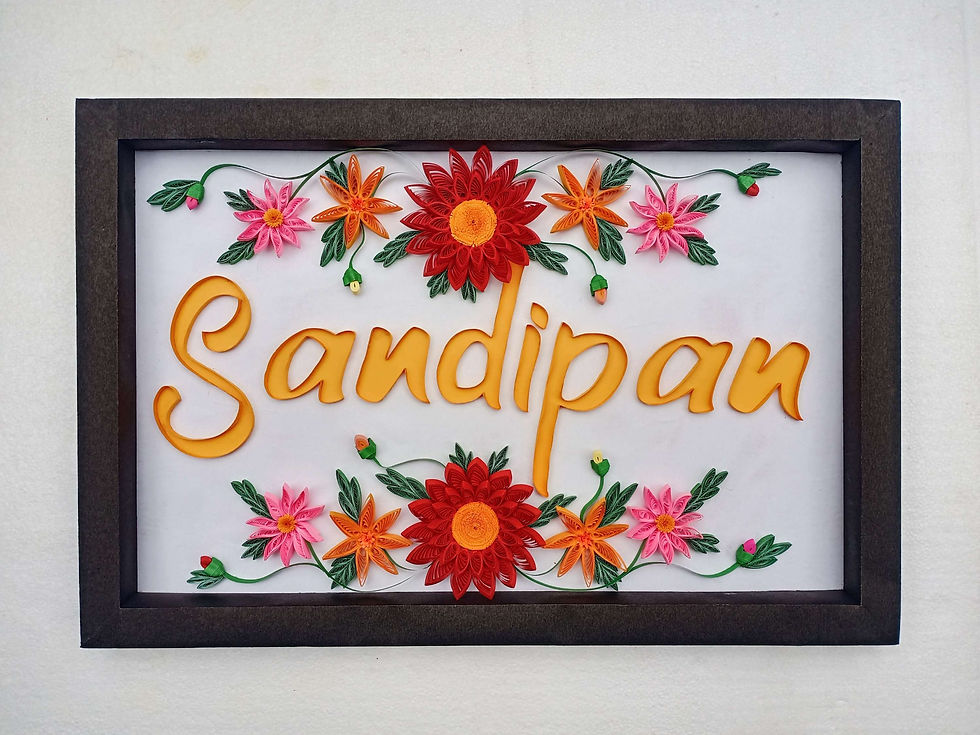 Thumbnail: Quilling Name plate