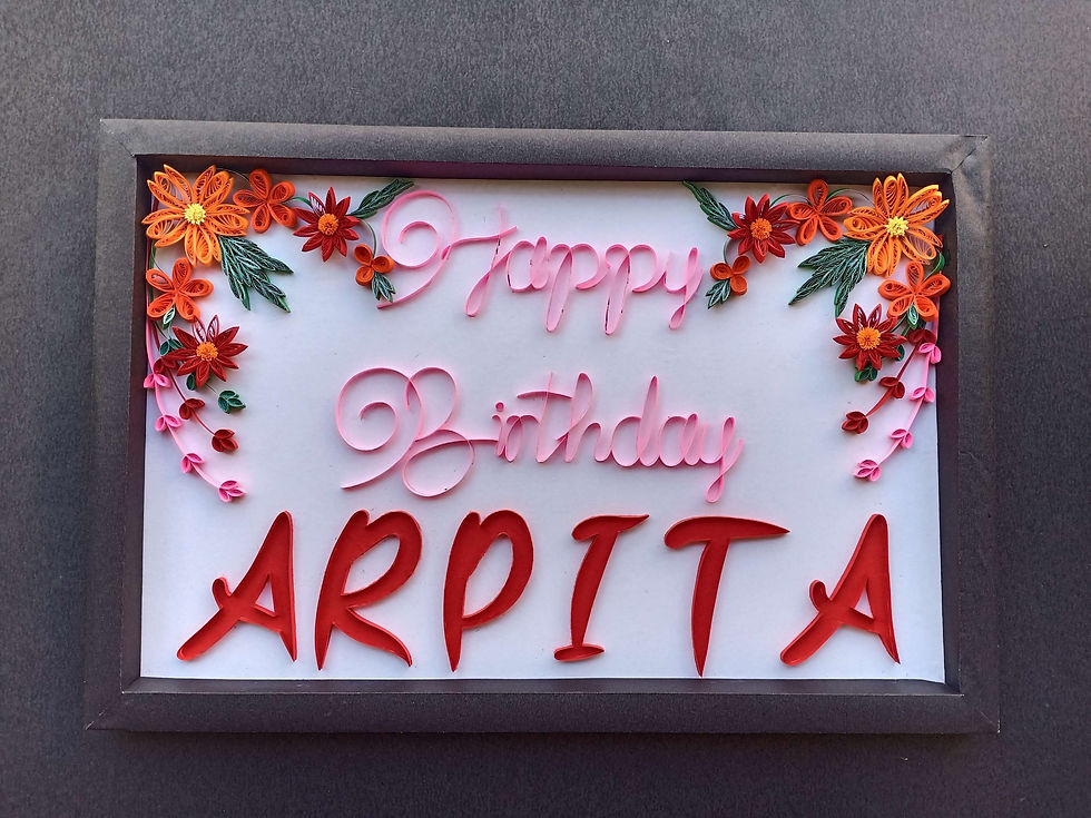 Thumbnail: Quilling Name Plate