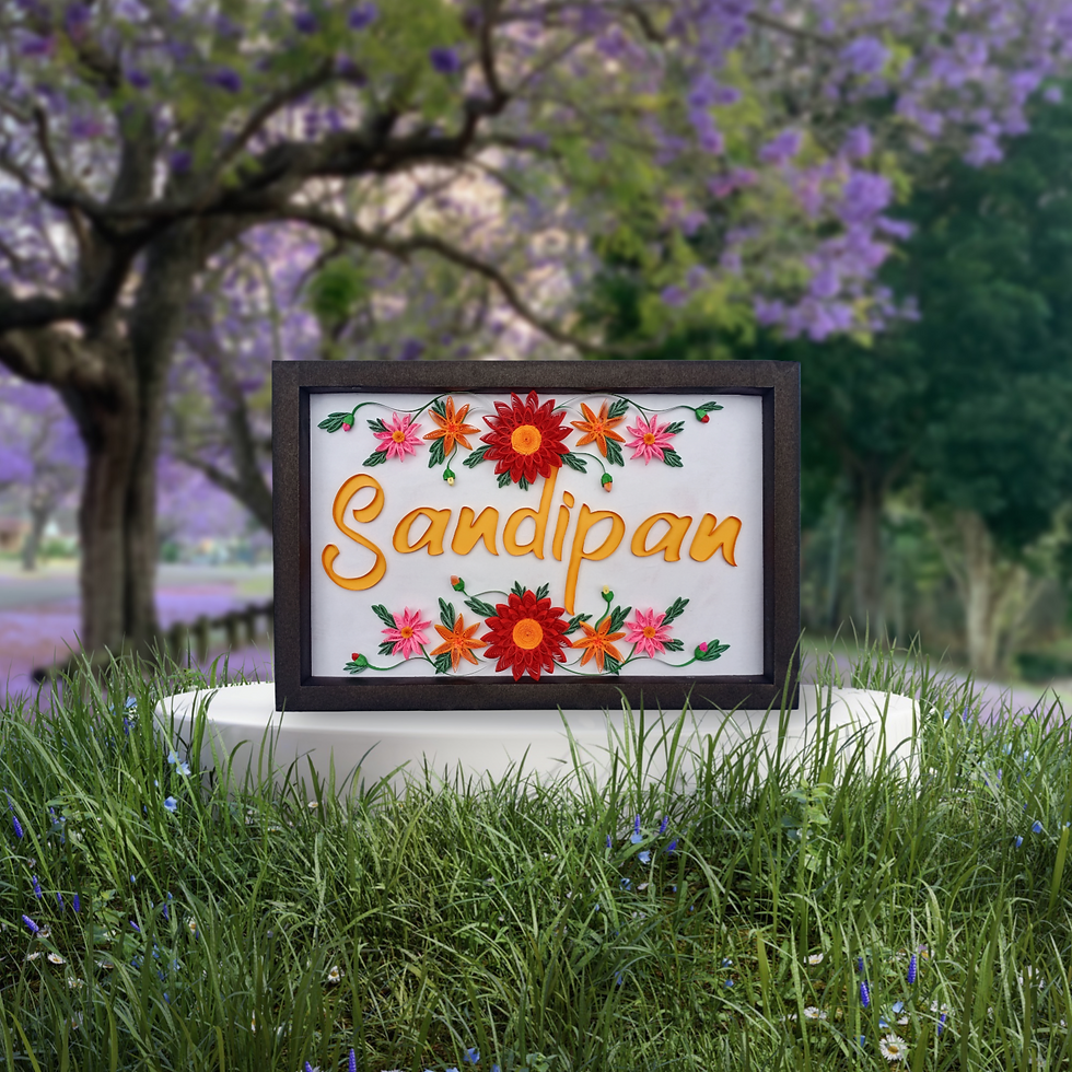 Thumbnail: Quilling Name plate