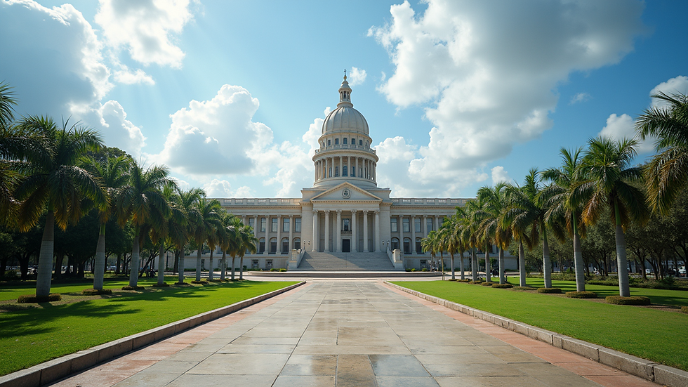 Vista panorámica del Congreso Nacional de la República Dominicana