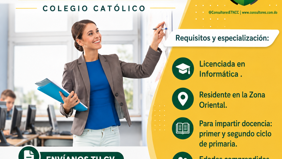 📢 ¡OPORTUNIDAD LABORAL! | MAESTRA DE INFORMÁTICA PARA PRIMARIA