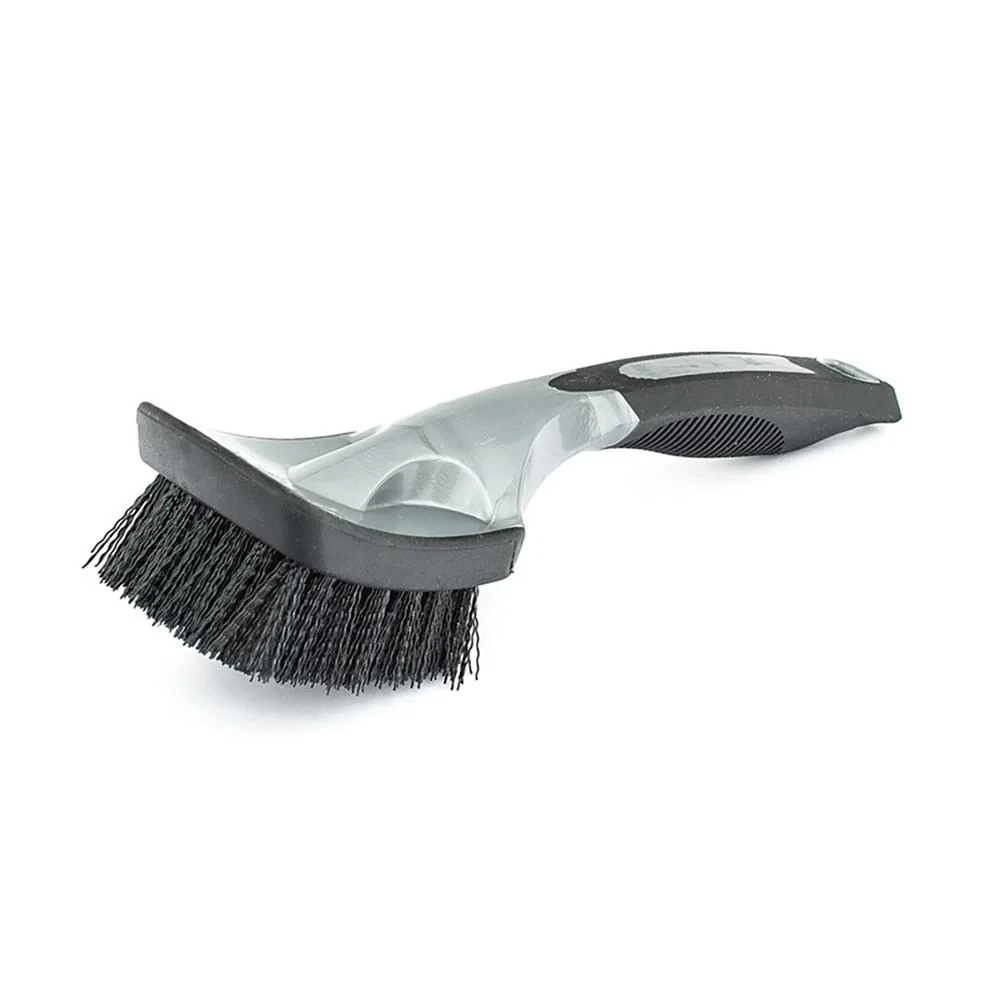 TRC Wheel and Tire Brush with tough nylon bristles and an ergonomic rubber grip.