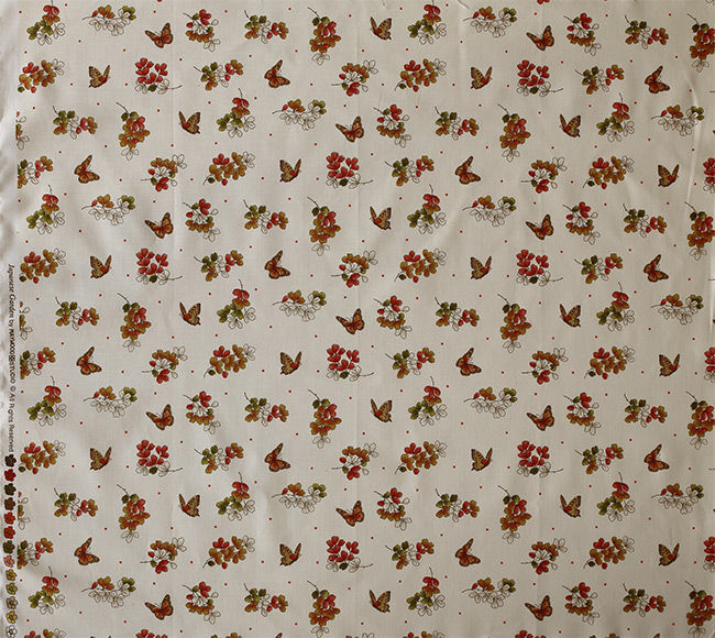 Japanese Garden - Butterflies & Floral on Cream