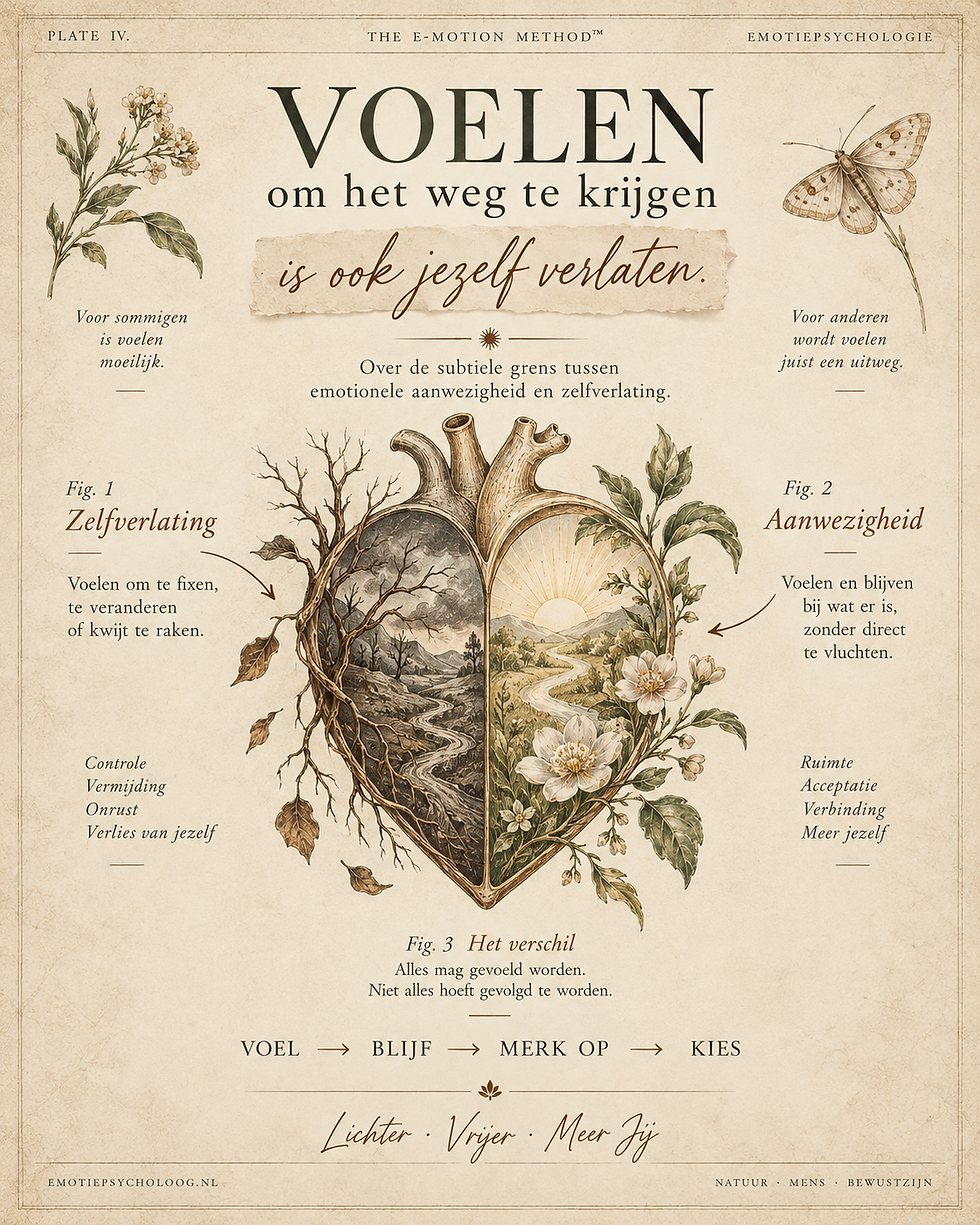 Voelen om het weg te krijgen is ook jezelf verlaten