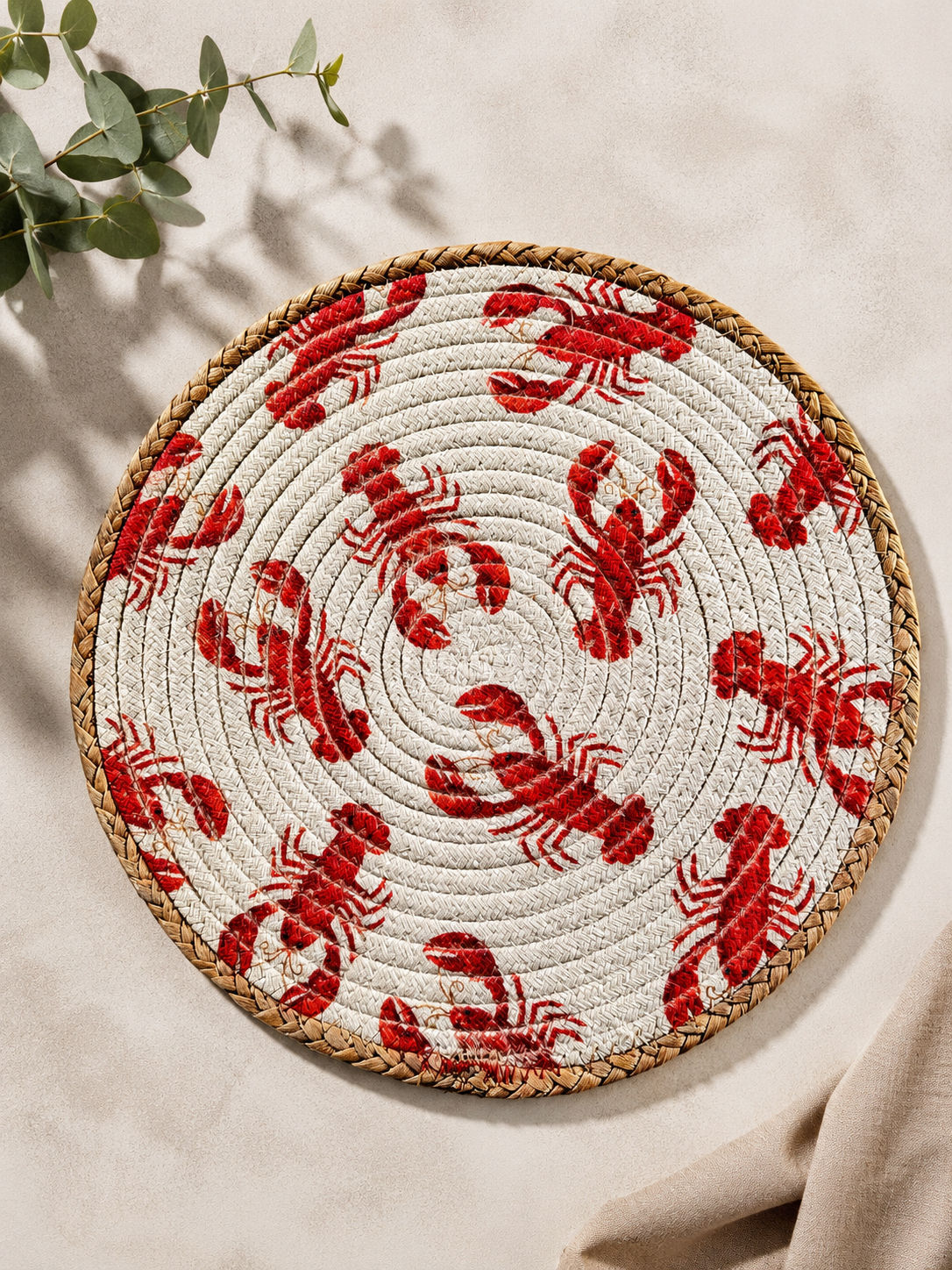Gevlochten Placemat met Rode Kreeften