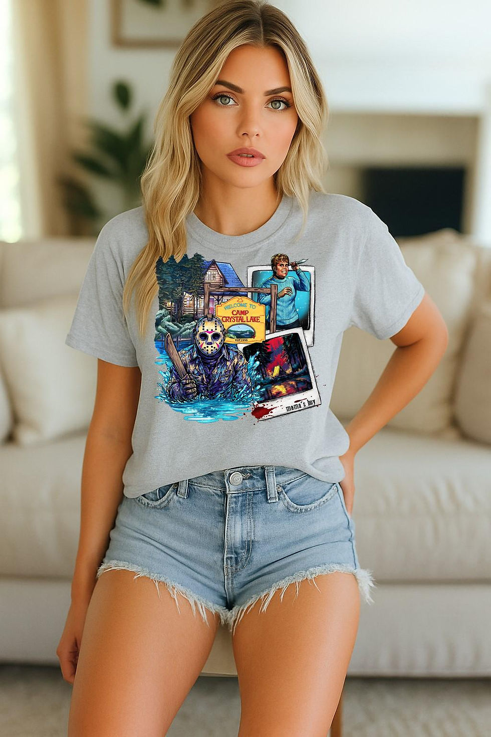 Thumbnail: Friday the 13th - Jason Voorhees Mama's Boy Polaroid - Apparel