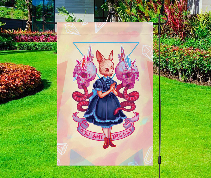 Occult Rabbit Art Yard Flag