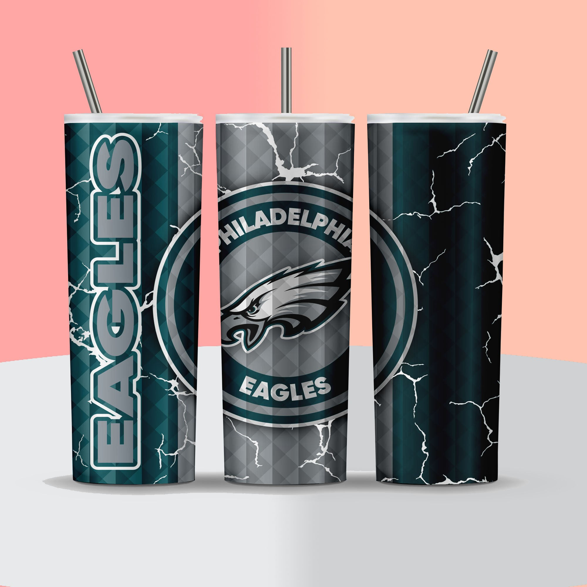 NFL - Philadelphia Eagles - Football Diamond Background - Tumbler