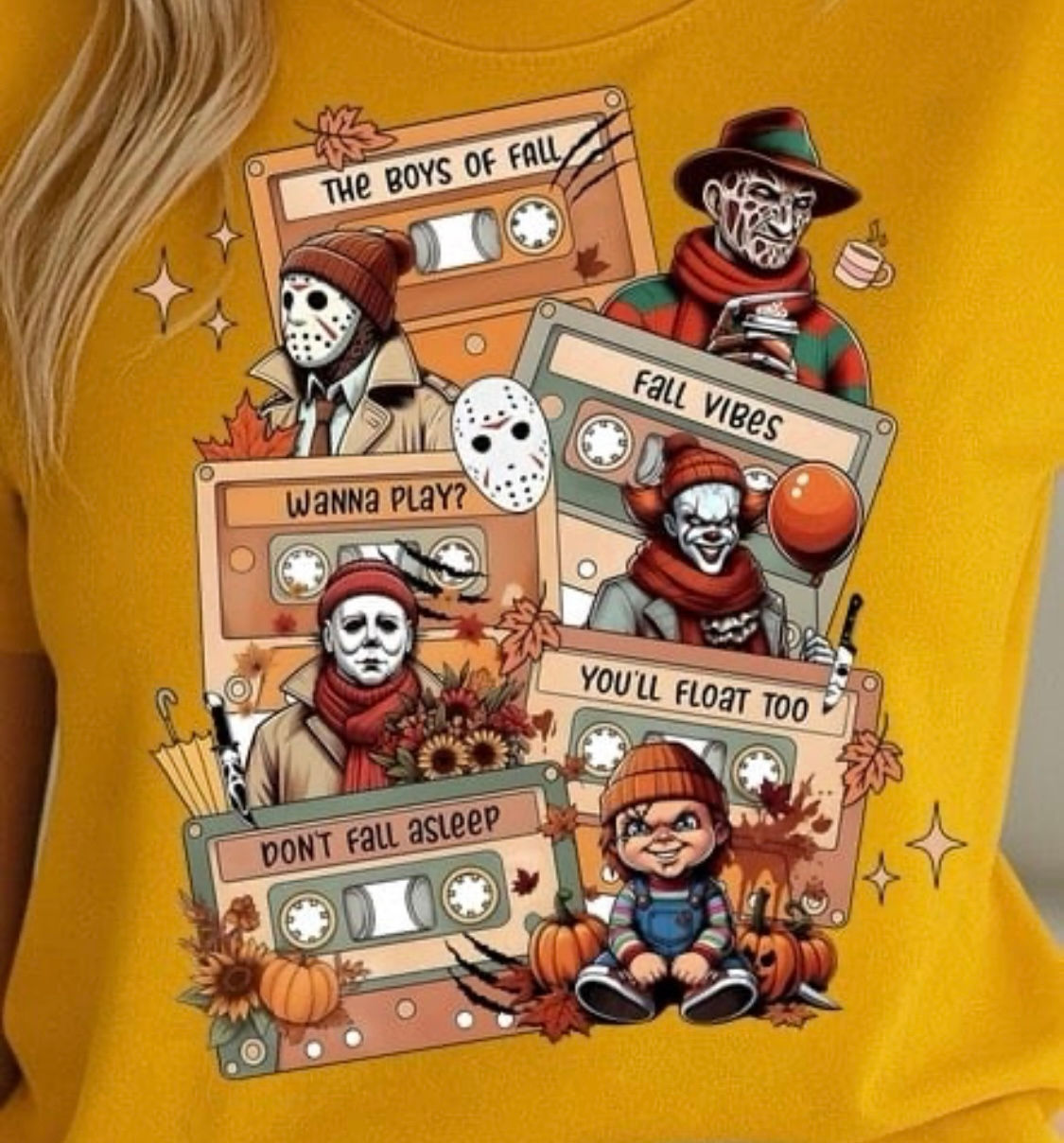 Horror Icons - Fall Cassettes - Chucky Freddy Jason Ghostface - Apparel