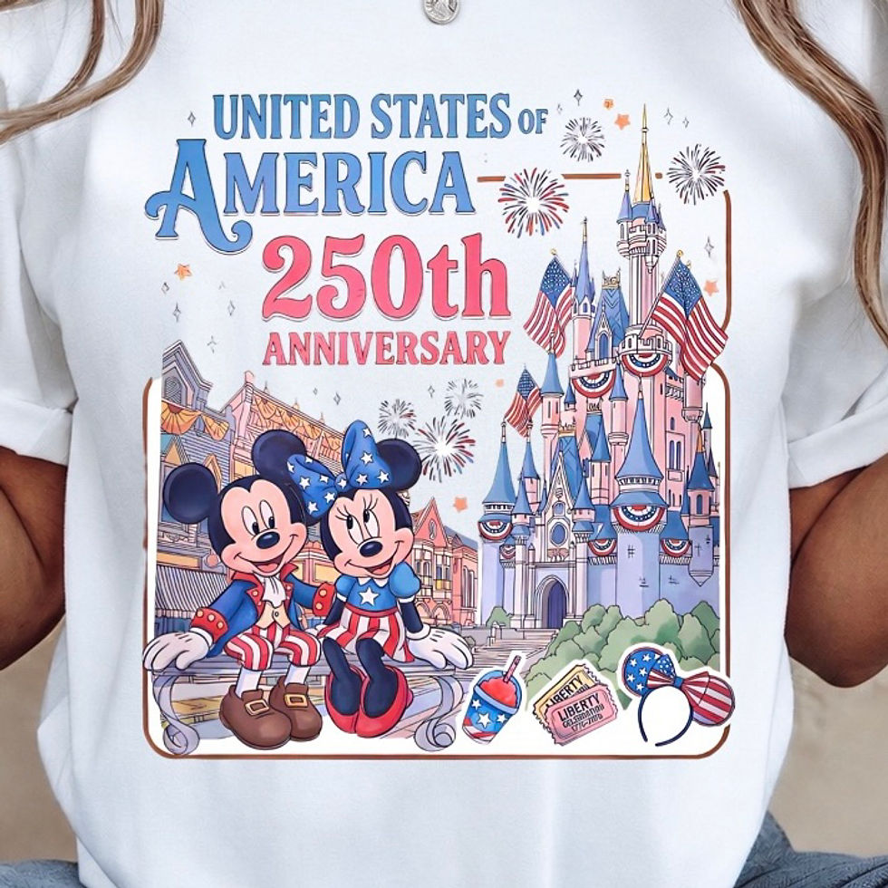 Thumbnail: Disney - 250 United States of America Mickey Patriotic shirt - Apparel 