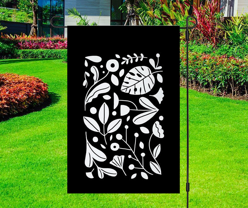 Modern Botanical Pattern Yard Flag