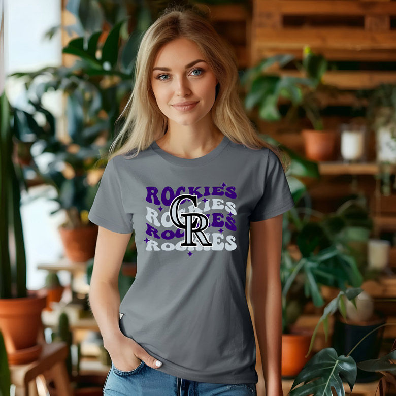 Thumbnail: MLB - Colorado Rockies - Wavy Team Name - Apparel