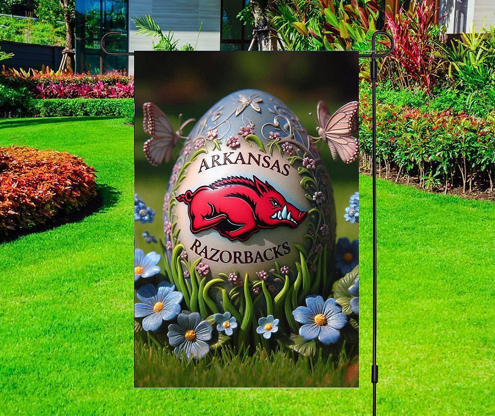 Easter Egg - Arkansas Razorbacks - Garden Yard Flag