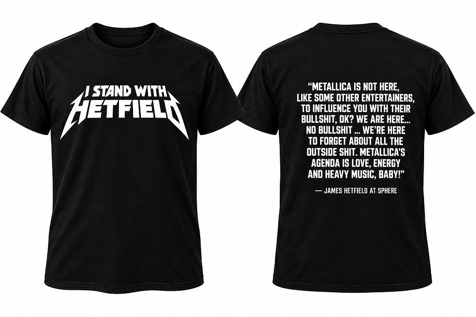 Thumbnail: Metallica - I Stand With Hetfield - Las Vegas Sphere shirt - Apparel 