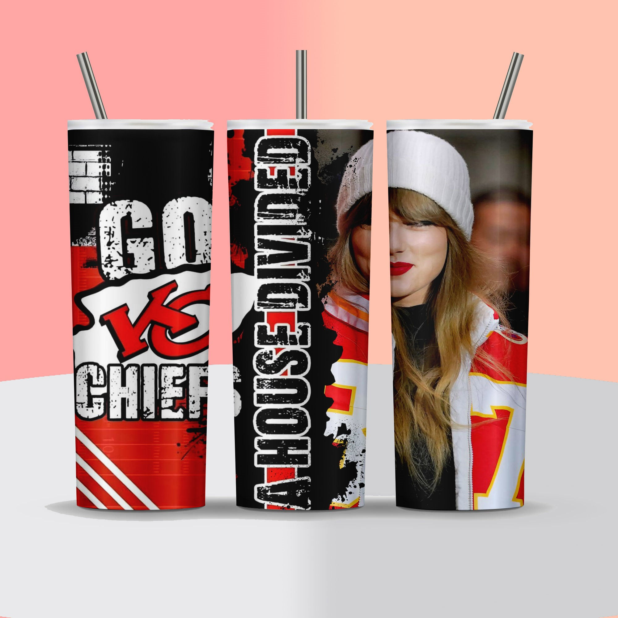 NFL - Kansas City Chiefs - Football "House Divided" Swift Kelce - Tumbler