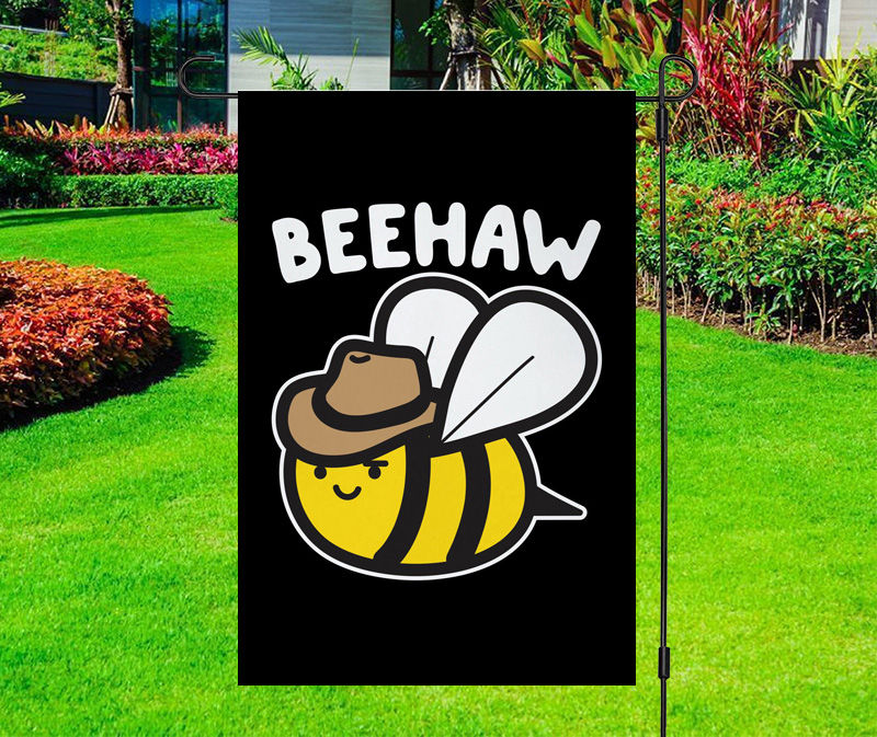 Beehaw Cowboy Bee Yard Flag