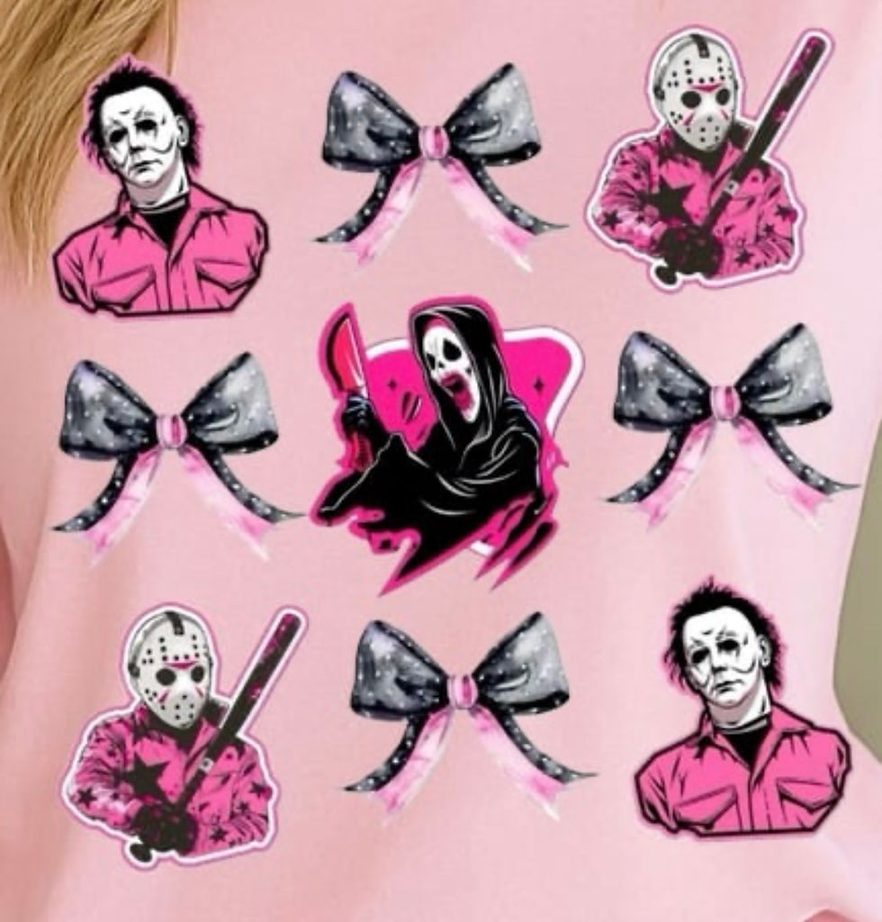 Horror Icons Coquette Slashers Bow - Ghostface Jason Michael Myers - Apparel