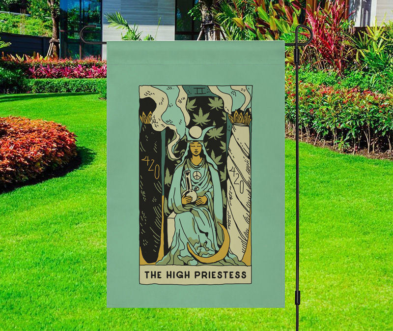 The High Priestess Tarot Style Yard Flag