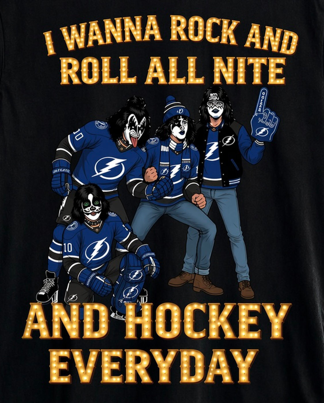 Kiss x Tampa Bay Lightning - I Wanna Hockey Everyday - Apparel