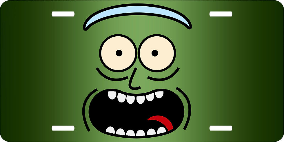 Rick & Morty - Pickle Rick - License Plate