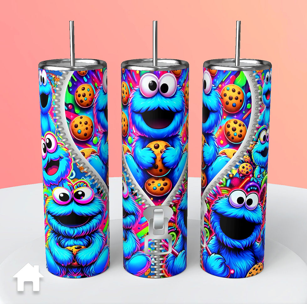 Thumbnail: Sesame Street Cookie Monster Zipper tumbler