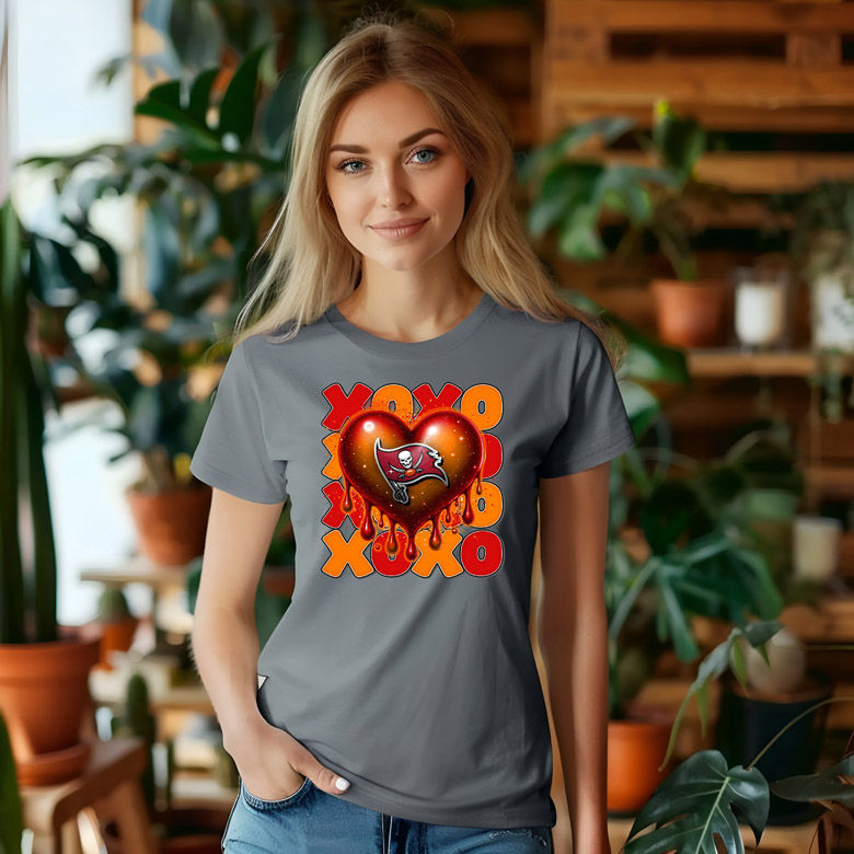 Thumbnail: NFL - Tampa Bay Buccaneers - Dripping Heart XOXO Valentine - Apparel